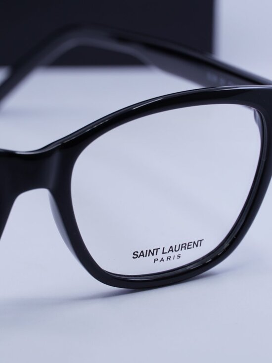 Saint Laurent SL338 001 Square Eyeglasses 53mm - Black
